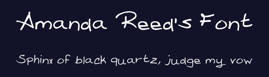 Amanda Reed's Font by Reed's Writing — Script Handwritten Font — thumbnail 2
