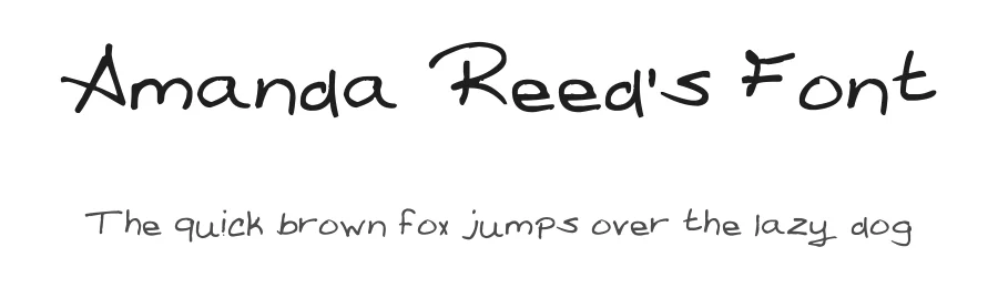 Amanda Reed's Font