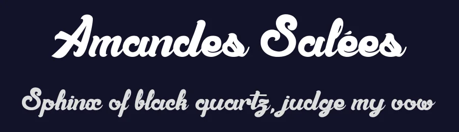 Amandes Salées by dcoxy - Greg Medina — Script Handwritten Font — thumbnail 2