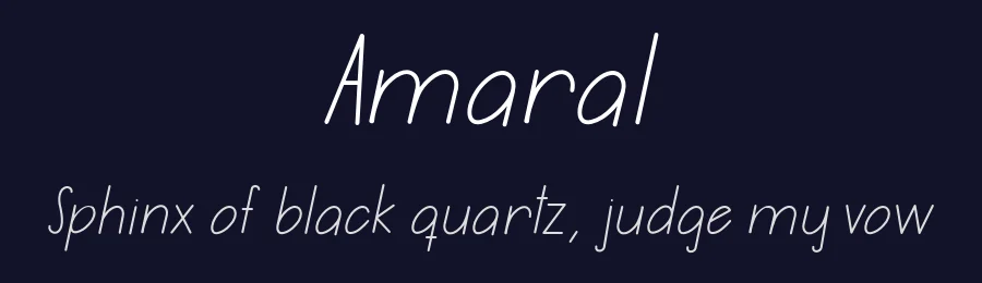 Amaral by Manuel Ramos — Sans Serif Font — thumbnail 2