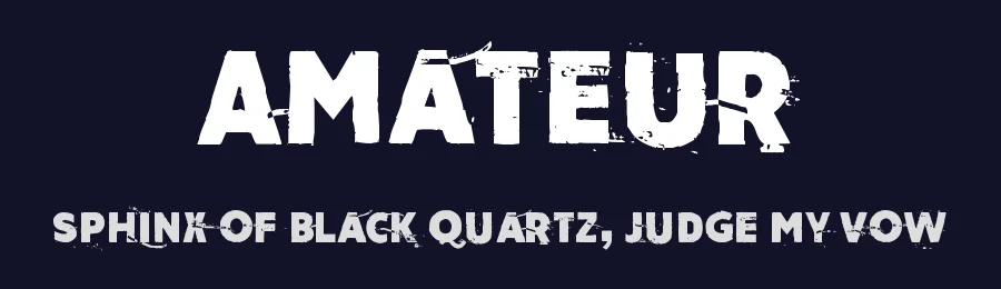 Amateur by Juha Korhonen — Decorative Font — thumbnail 2