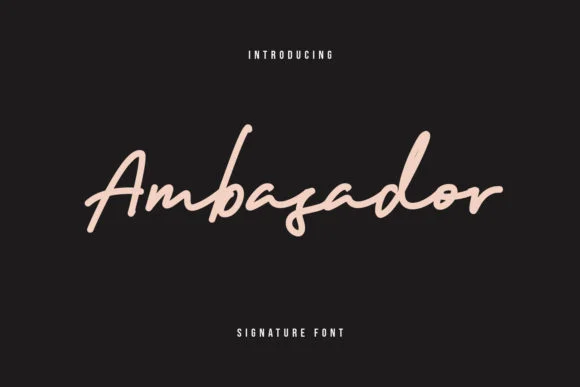 Ambasador Font by Maulana Creative — Script Handwritten Font