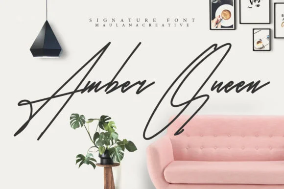 Amber Queen Font by Maulana Creative — Script Handwritten Font