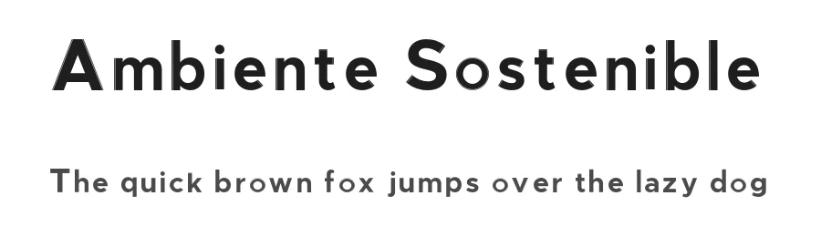 Ambiente Sostenible by Juan David Vahos Rodríguez — Sans Serif Font
