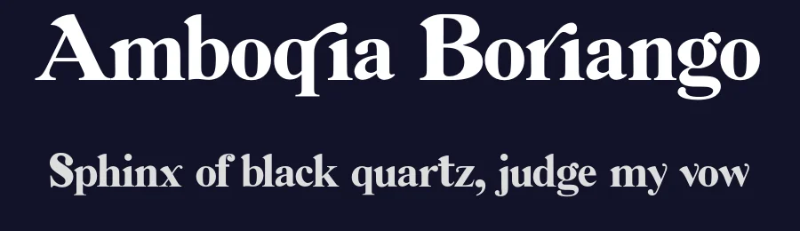 Amboqia Boriango by Scratchones — Serif Font — thumbnail 2