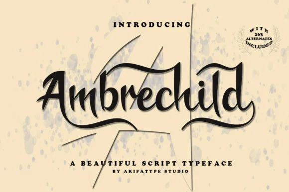 Ambrechild Script Font by akifatype — Script Handwritten Font