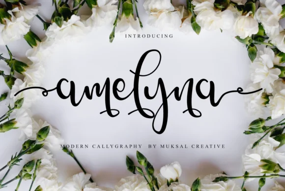 Amelyna Font by Muksal Creative — Script Handwritten Font