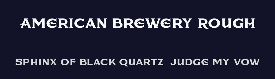 American Brewery Rough by Decade Type Foundry — Decorative Font — thumbnail 2