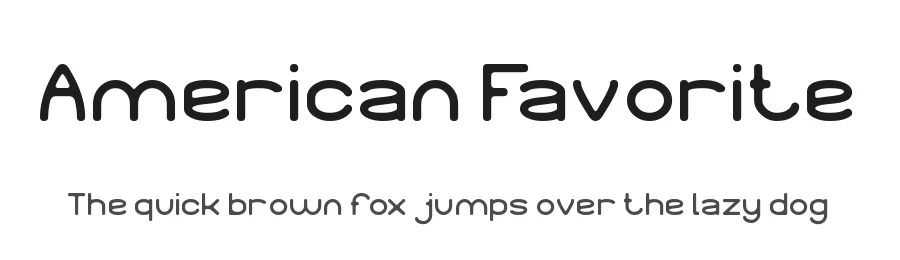 American Favorite by weknow — Sans Serif Font