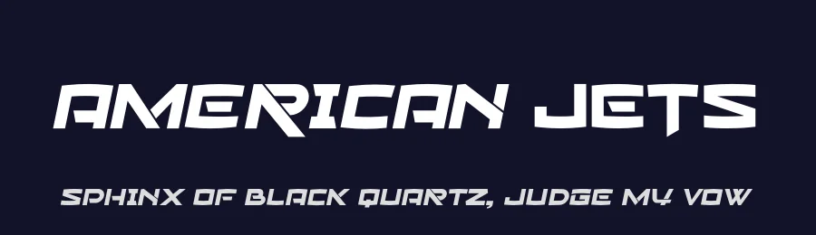 American Jets by Mocha Frappuccino — Display Font — thumbnail 2