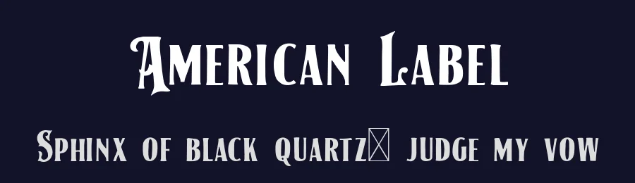 American Label by Holisfonts.com — Decorative Font — thumbnail 2