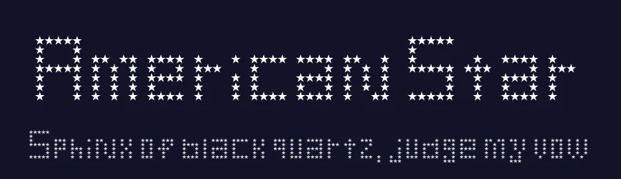 American Star by Nerdle Pants — Decorative Font — thumbnail 2