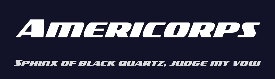 Americorps by Iconian Fonts — Display Font — thumbnail 2