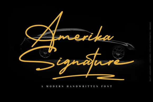 Amerika Signature Font by Scratch Design — Script Handwritten Font
