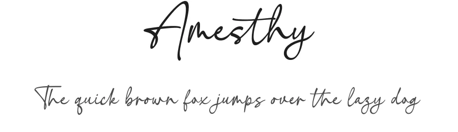 Amesthy by Sronstudio — Script Handwritten Font