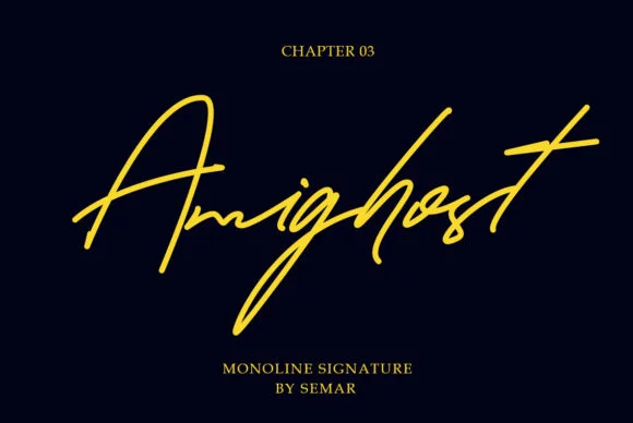 Amighost Font by MechaStudio β Script Handwritten Font