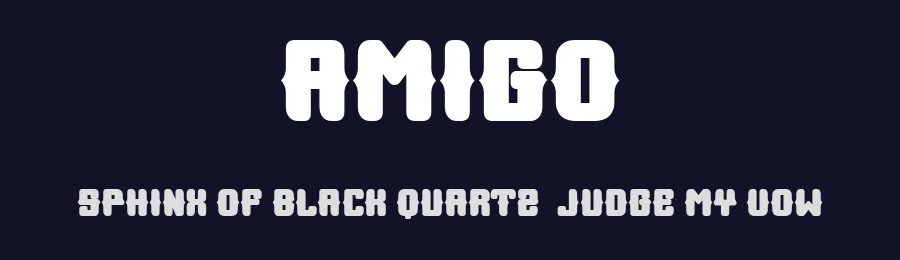 Amigo by Vladimir Nikolic — Decorative Font — thumbnail 2
