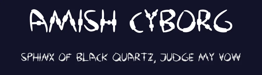 Amish Cyborg by Flo Crusher — Decorative Font — thumbnail 2