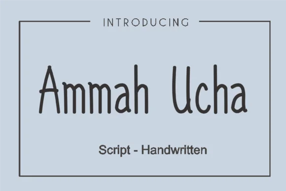 Ammah Ucha Font by nuraisyahamalia1729 — Script Handwritten Font — thumbnail 2