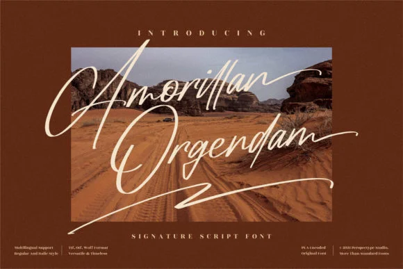 Amorillan Orgendam Font by Perspectype — Script Handwritten Font