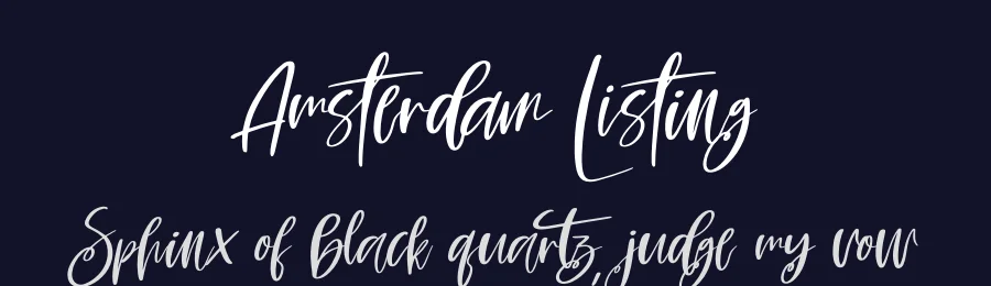 Amsterdam Listing by Perspectype Studio - Letterena.com — Script Handwritten Font — thumbnail 2