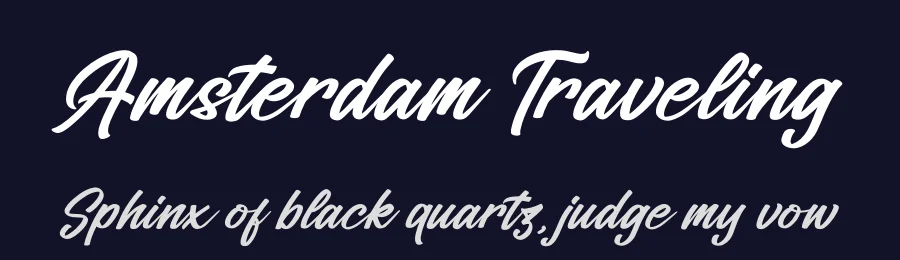 Amsterdam Traveling by Perspectype Studio - Letterena.com — Script Handwritten Font — thumbnail 2