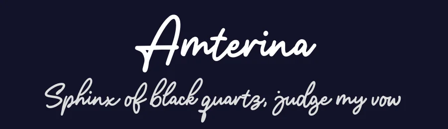 Amterina by Aftertime Studio — Script Handwritten Font — thumbnail 2