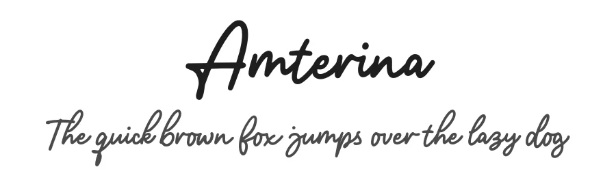 Amterina by Aftertime Studio β Script Handwritten Font