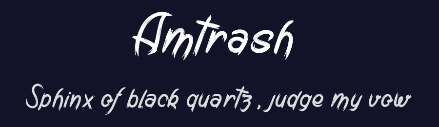 Amtrash by dcoxy - Greg Medina — Script Handwritten Font — thumbnail 2