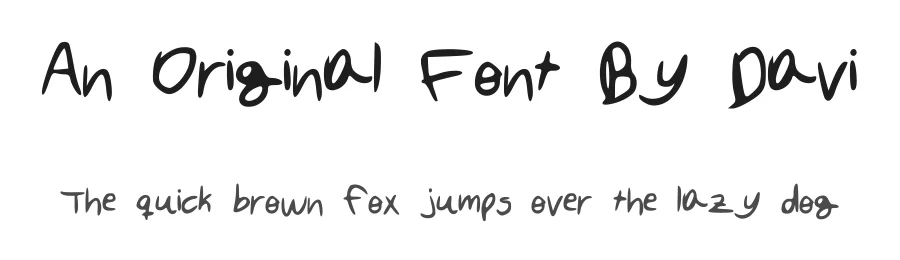 An Original Font By Davi