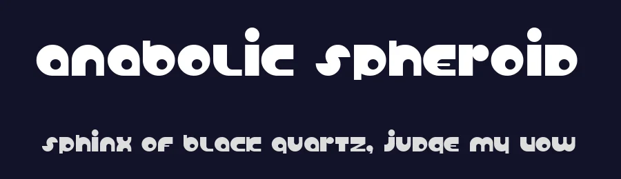 Anabolic Spheroid by No Images Fonts — Decorative Font — thumbnail 2