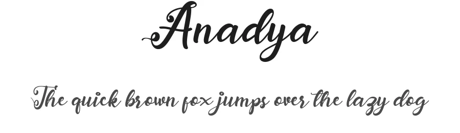 Anadya by Ketikata Studio — Script Handwritten Font