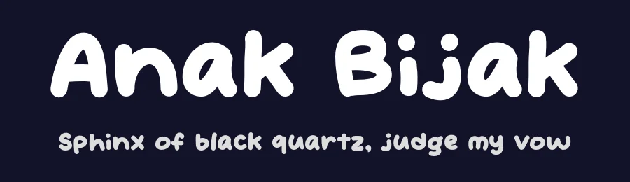 Anak Bijak by Khurasan — Decorative Font — thumbnail 2