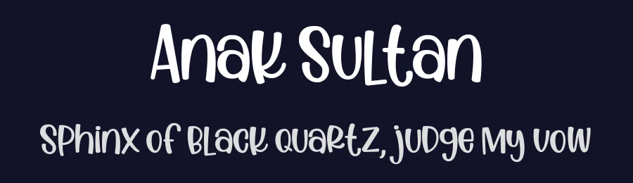 Anak Sultan by Gilar Studio — Decorative Font — thumbnail 2