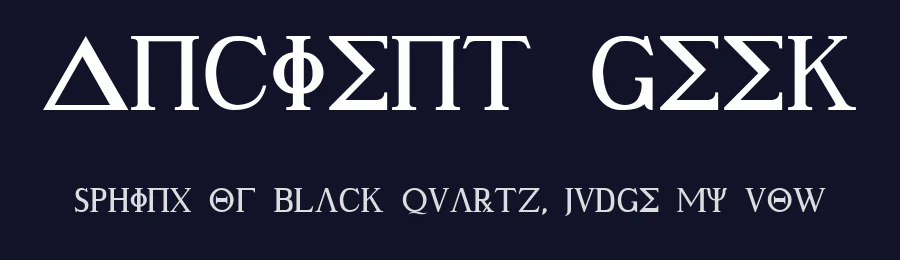 Ancient Geek by Matthew Welch — Decorative Font — thumbnail 2