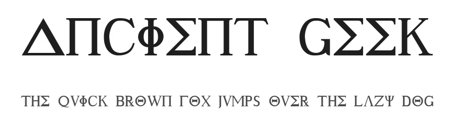 Ancient Geek by Matthew Welch — Decorative Font