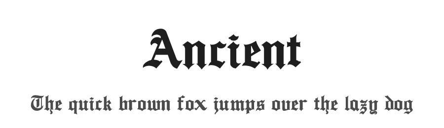 Ancient by artRAVE Editions — Blackletter Font