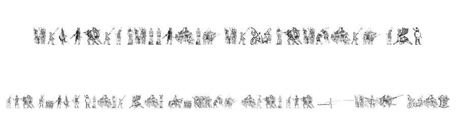 Ancient warriors and weapons TFB by zanatlija — Dingbats Font