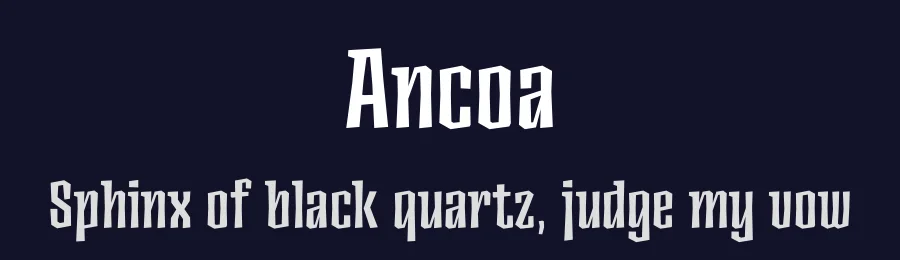 Ancoa by RodrigoTypo — Decorative Font — thumbnail 2