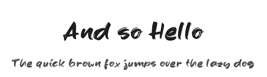 And so Hello