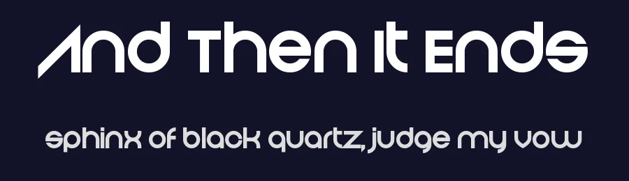 And Then It Ends by Chequered Ink — Display Font — thumbnail 2