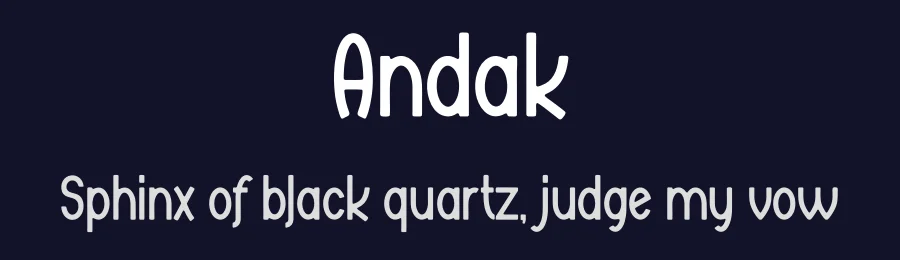 Andak by Gilang Ternadho — Decorative Font — thumbnail 2