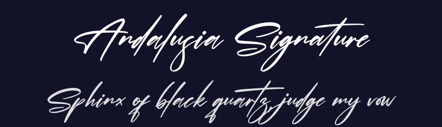 Andalusia Signature by Perspectype Studio - Letterena.com — Script Handwritten Font — thumbnail 2