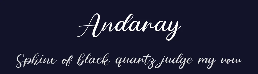 Andaray by MJType — Script Handwritten Font — thumbnail 2