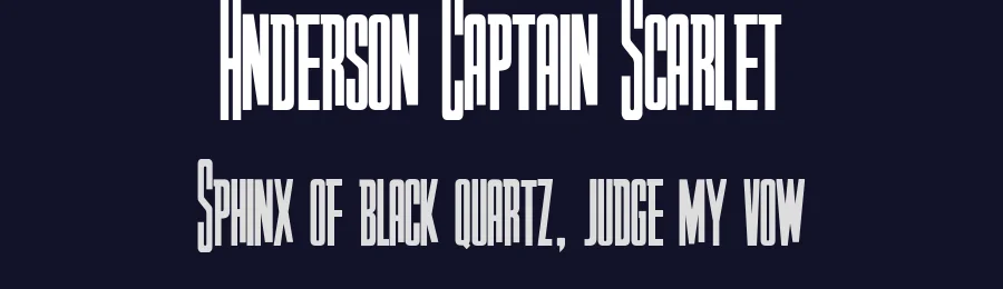Anderson Captain Scarlet by Steve Ferrera — Decorative Font — thumbnail 2