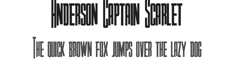 Anderson Captain Scarlet by Steve Ferrera — Decorative Font