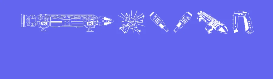Anderson Space1999 Dings by Steve Ferrera — Dingbats Font — thumbnail 3