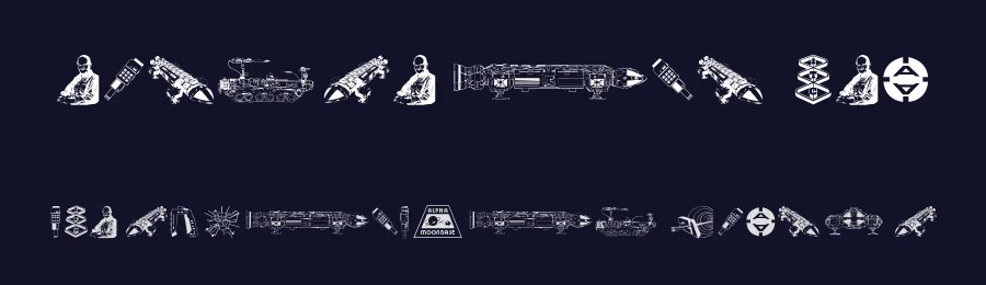 Anderson Space1999 Dings by Steve Ferrera — Dingbats Font — thumbnail 2