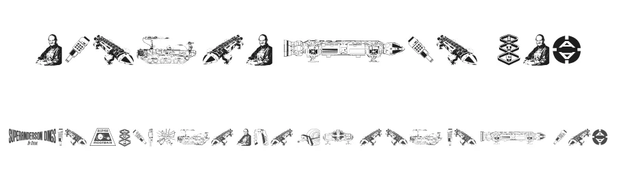 Anderson Space1999 Dings by Steve Ferrera — Dingbats Font