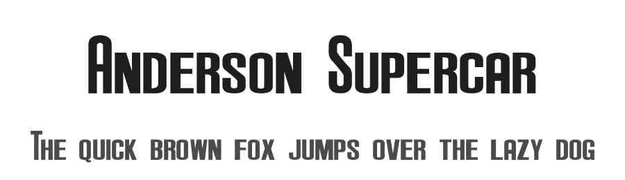 Anderson Supercar by Steve Ferrera — Display Font